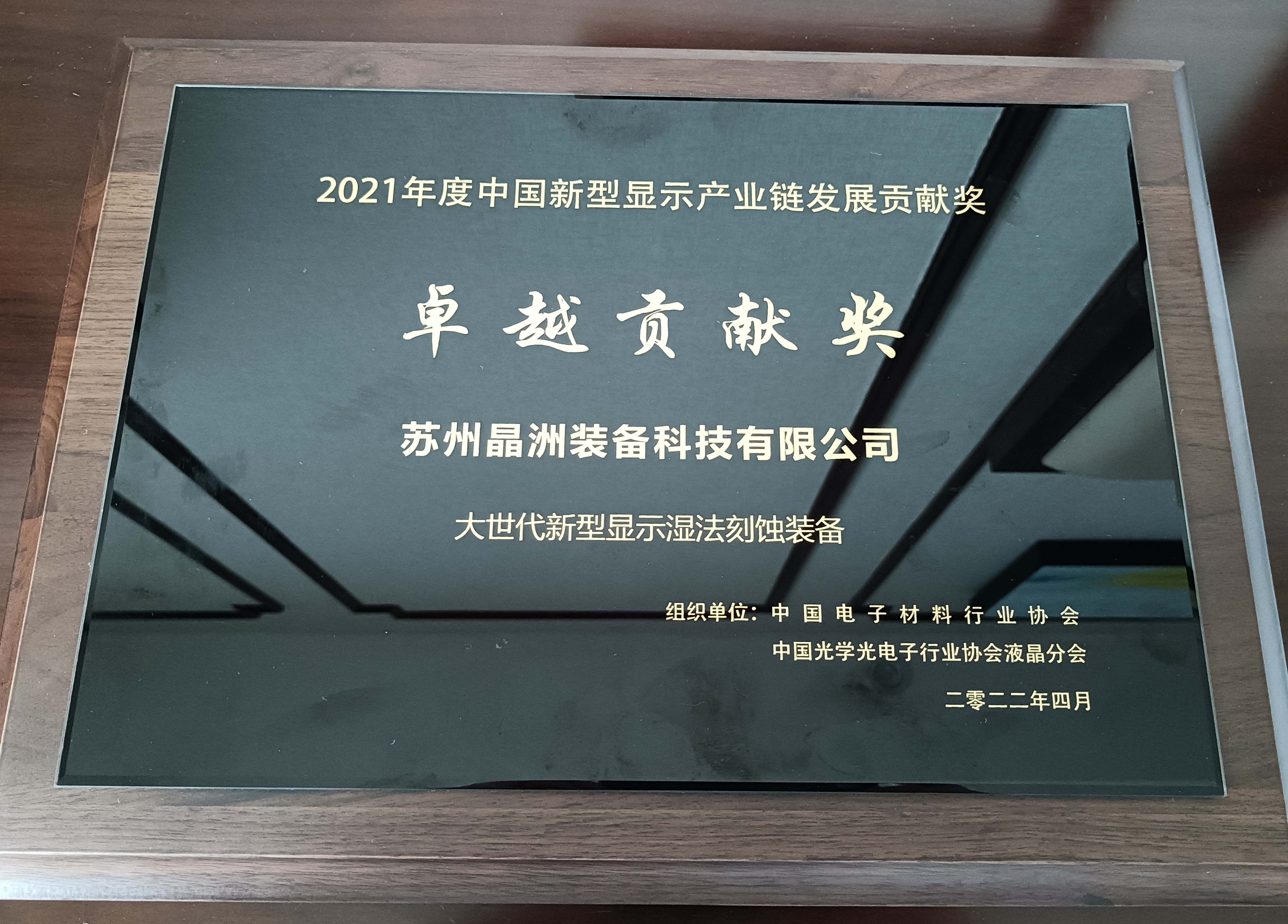 欧洲杯买球APP装备荣获2021年度中国新型显示工业链卓越孝敬奖并宣布主题演讲